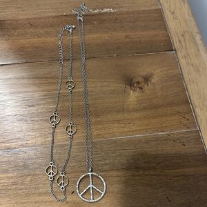 Peace Sign Necklaces two for the price of one.